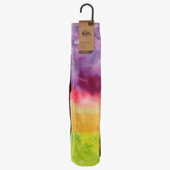 🧦QUIKSILVER 2 Pack Tie Dye Crew Socks 🧦 - Picture 3 of 5